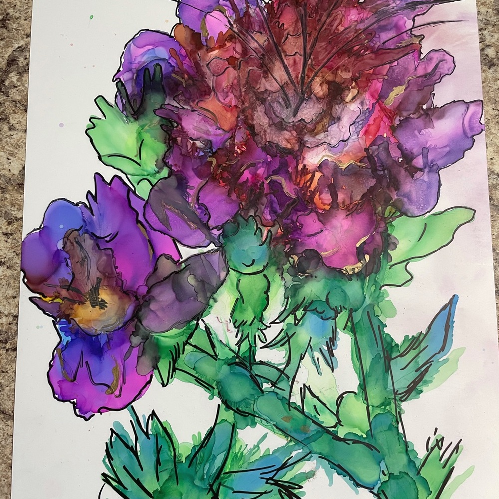 Alcohol ink painting